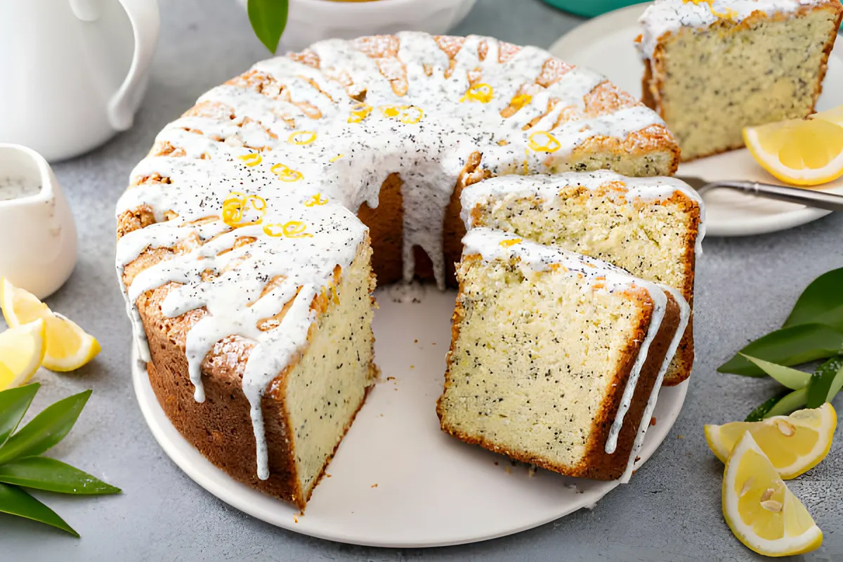 Italian Hangover Cake with with powdered sugar glaze