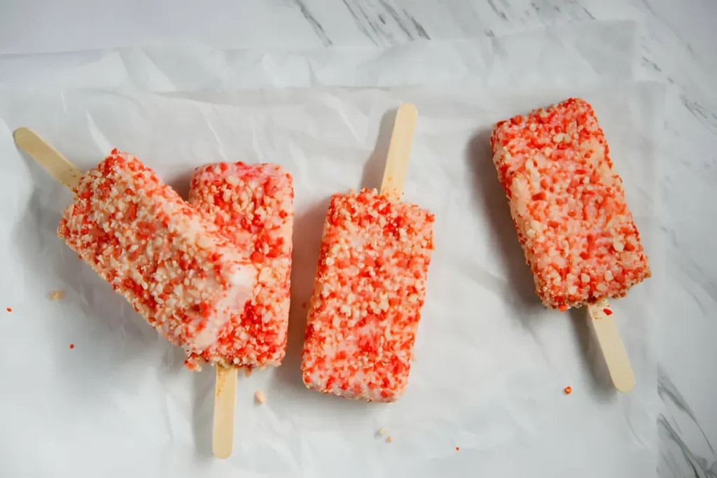 Homemade Strawberry Shortcake Ice Cream with fresh berries and crumbled shortcake.