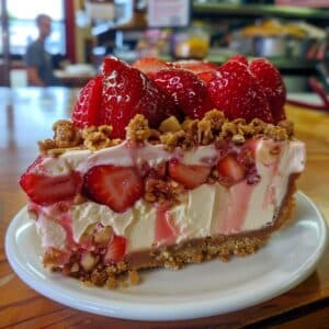 Strawberry Crunch Cheesecake: A Fusion of Creamy and Crunchy 3 Strawberry Crunch Cheesecake
