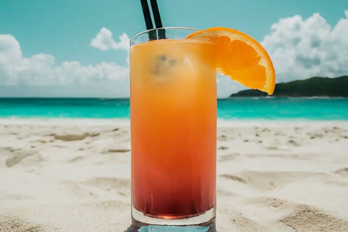 Sex on the Beach cocktail on a beach