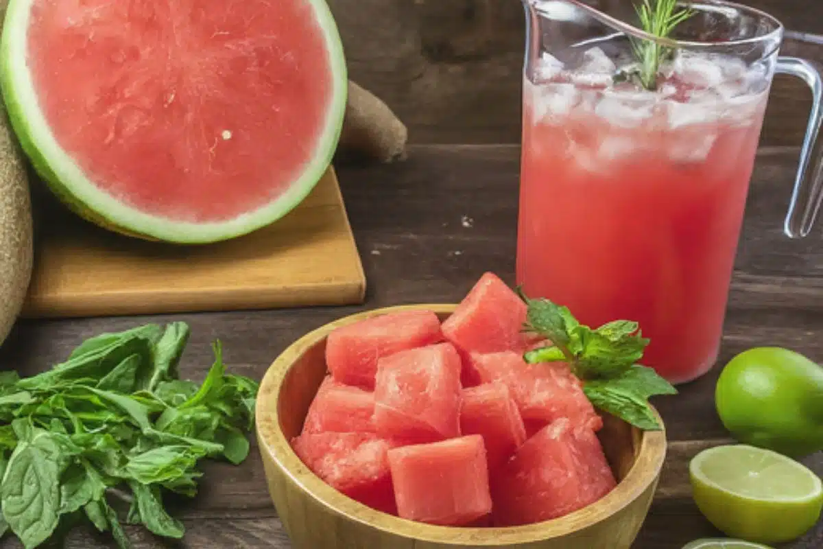 Ingredients for homemade Watermelon Moonshine.