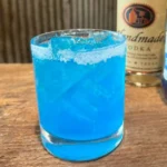 Detroit (Blue Lagoon) cocktail in a highball glass