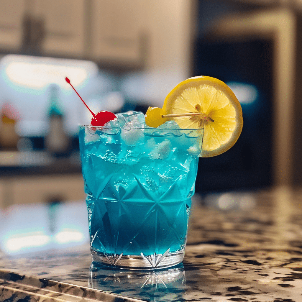 Detroit Blue Lagoon Cocktail vibrant blue drink