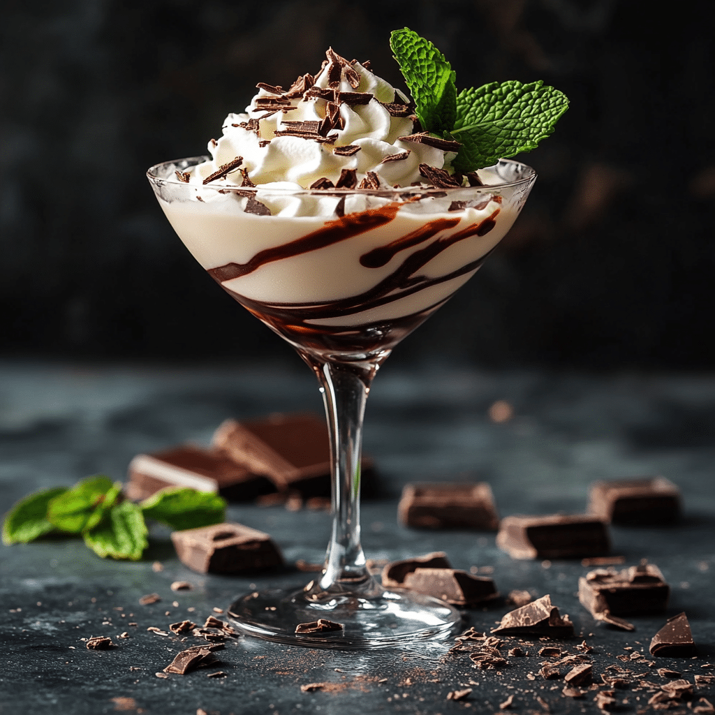 Baileys Chocolate Martini serving with garnish