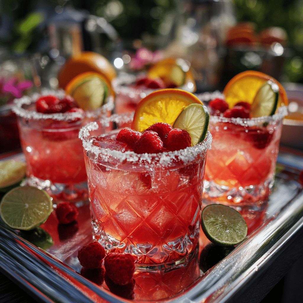 Pink Power Cocktails served in rocks glasses with sugar rims