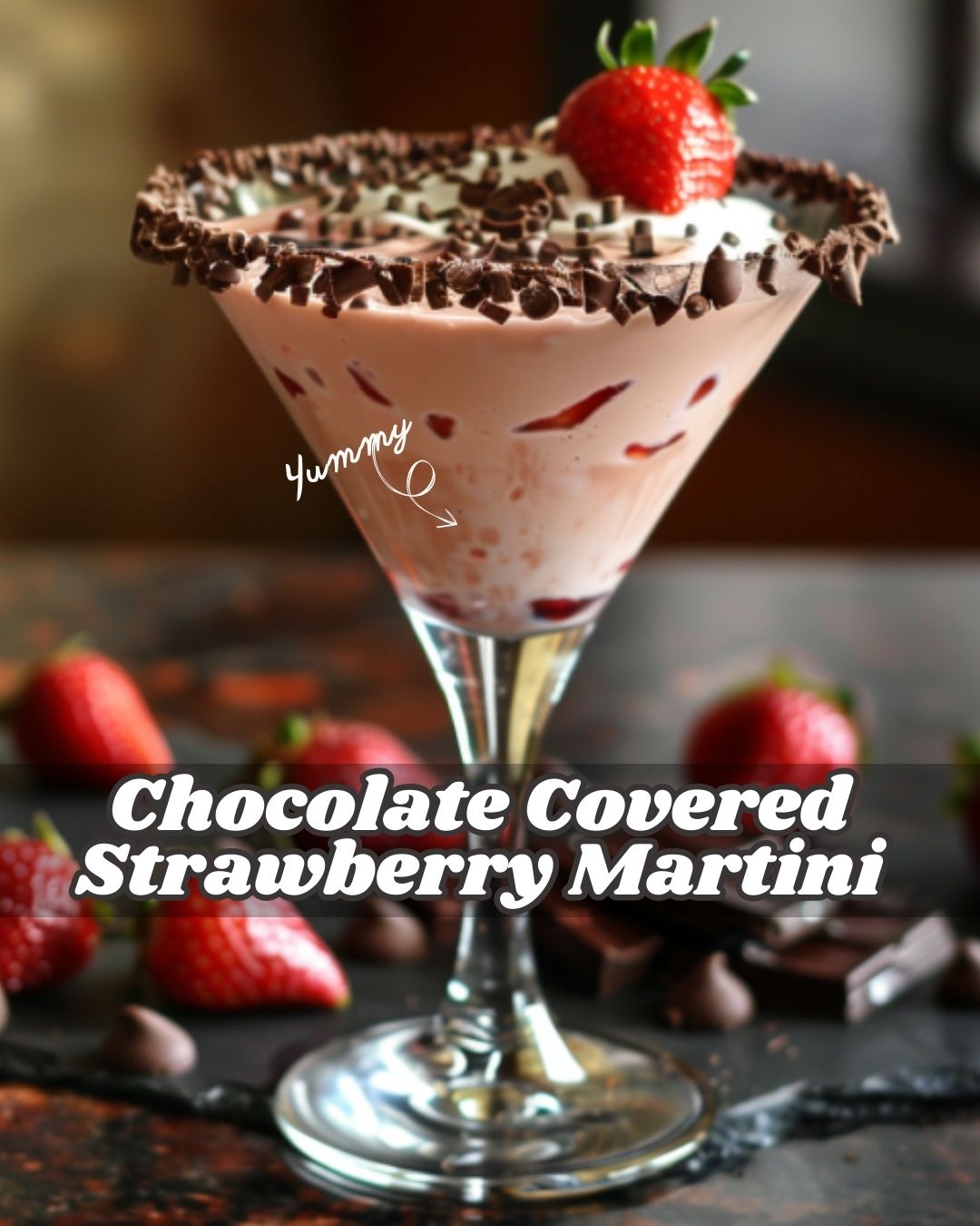 Chocolate Covered Strawberry Martini Recipe