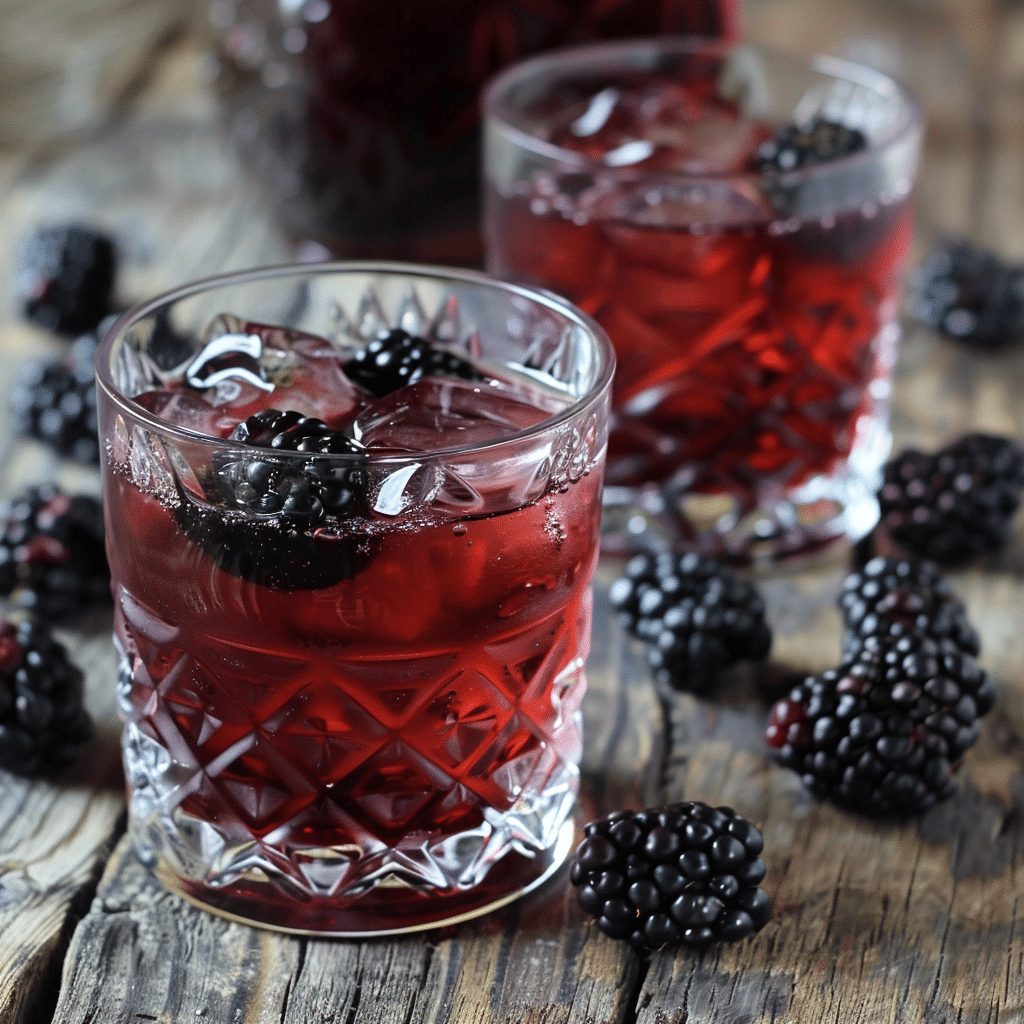 Blackberry Moonshine Lemonade Glass