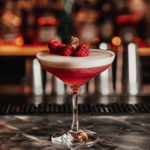 French Martini: A Classic Cocktail with a Twist of Elegance 2 French Martini cocktail with raspberries