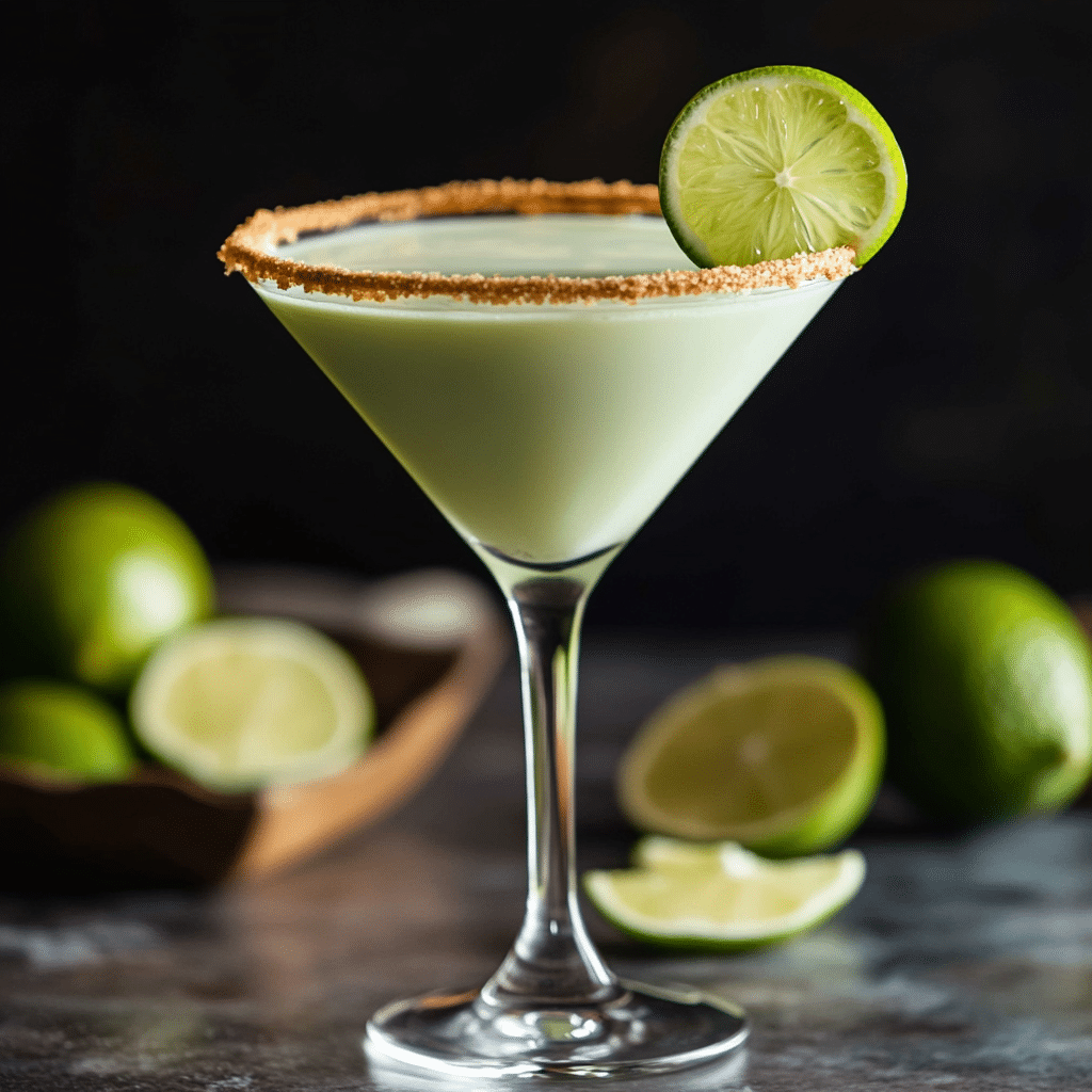 Key Lime Martini – A Creamy, Tangy Cocktail That Tastes Like Dessert 5 Key lime martini with graham cracker rim