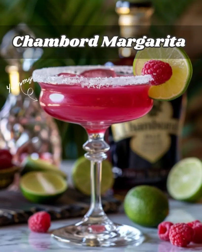 Indulge in a refreshing Chambord Margarita cocktail. Perfect for any occasion with a delightful blend of raspberry and lime flavors.