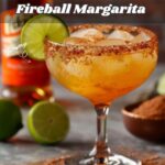 Spice up your margarita game with this fiery Fireball Margarita! Combining the warm kick of Fireball Cinnamon Whisky with the classic margarita flavors, this cocktail is perfect for any party or gathering. Share this exciting recipe with your friends and family and enjoy a bold and refreshing sip together! 🔥🍹✨"