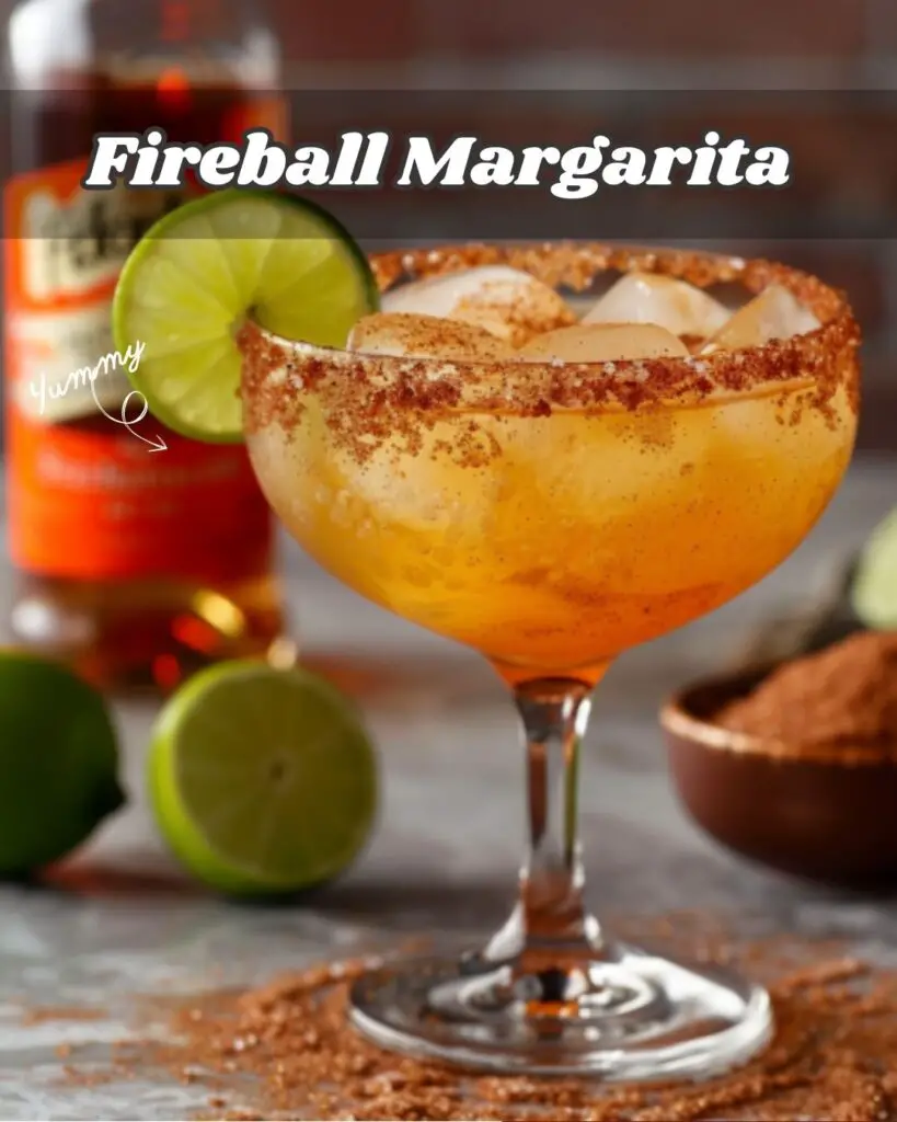Spice up your margarita game with this fiery Fireball Margarita! Combining the warm kick of Fireball Cinnamon Whisky with the classic margarita flavors, this cocktail is perfect for any party or gathering. Share this exciting recipe with your friends and family and enjoy a bold and refreshing sip together! 🔥🍹✨"