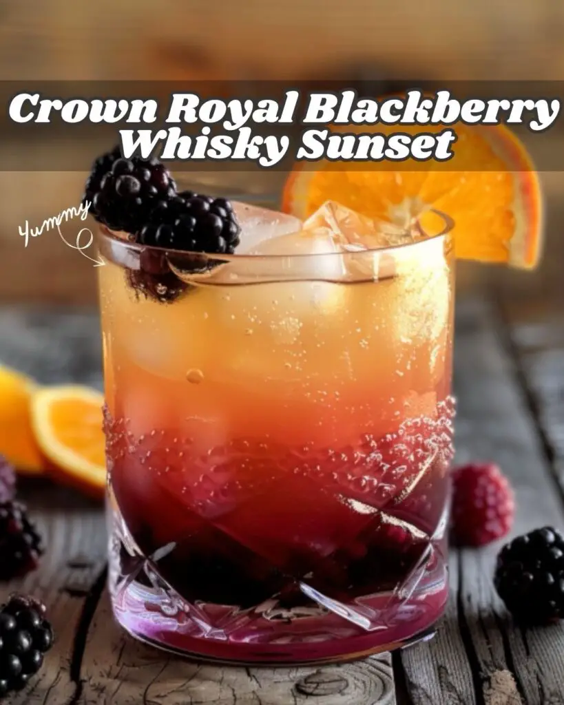 Crown Royal Blackberry Whisky Sunset Recipe
