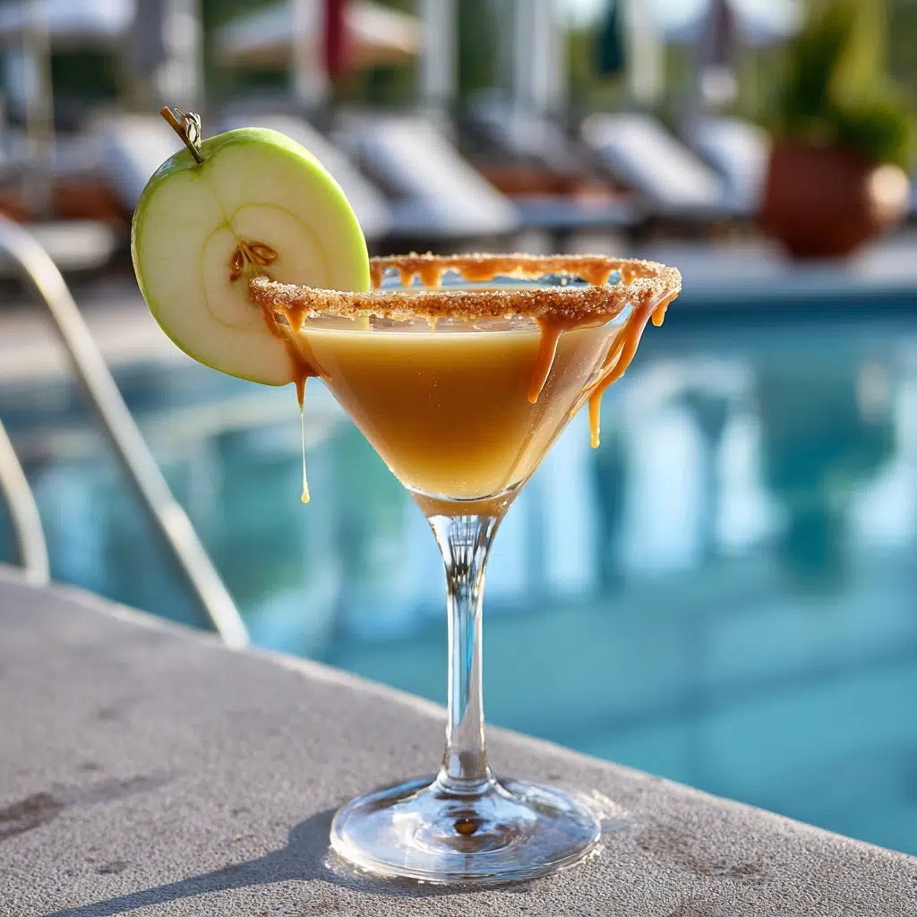 Garnished Salted Caramel Apple Martini
