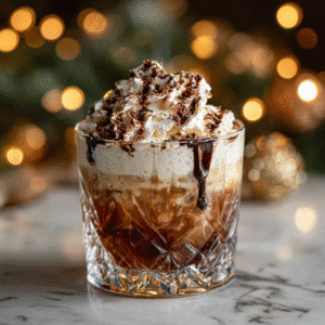 Dirty Snowman Cocktail: The Ultimate Winter Dessert Drink 2 Dirty Snowman Cocktail with whipped cream and chocolate drizzle