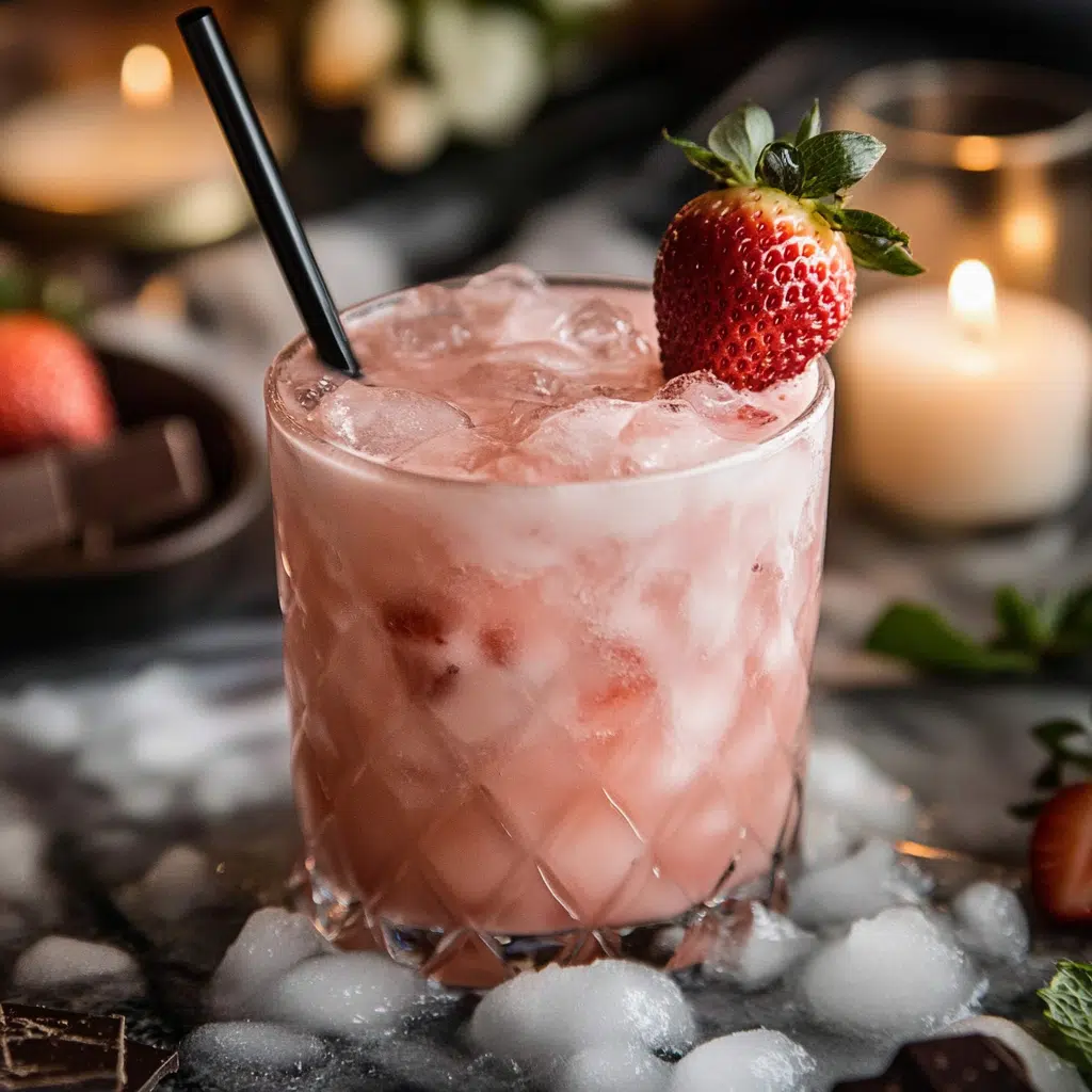 Pink Russian cocktail with raspberry and cream layers