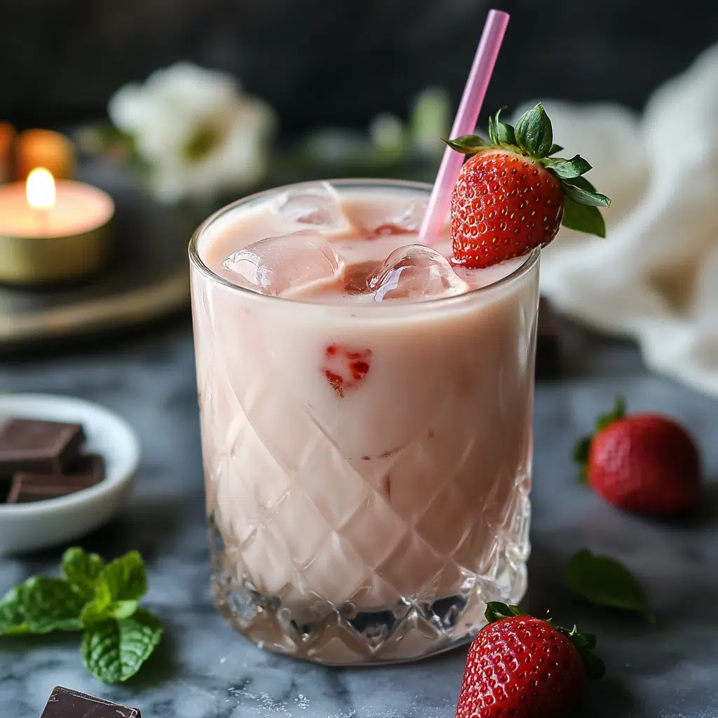 Pink Russian cocktail with raspberry and cream layers