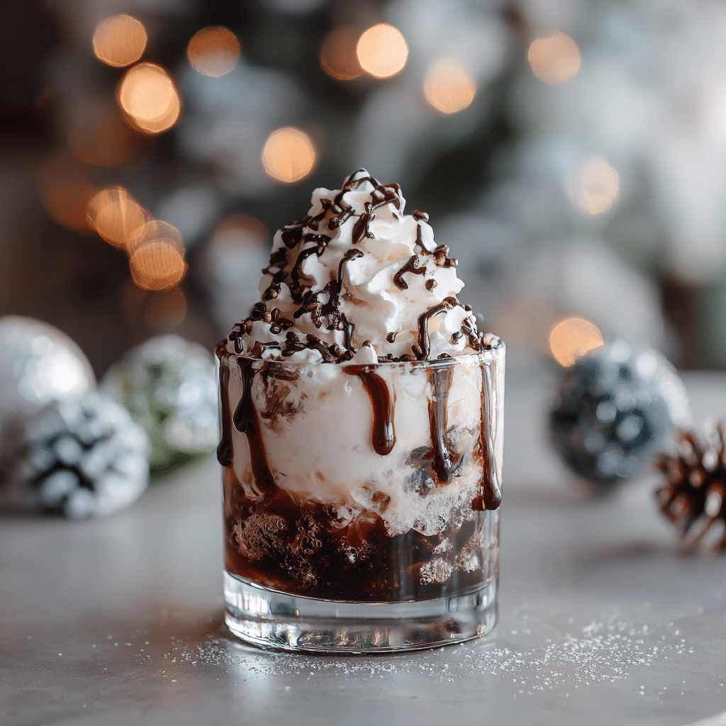Dirty Snowman Cocktail: The Ultimate Winter Dessert Drink 4 Dirty Snowman Cocktail with whipped cream and chocolate drizzle