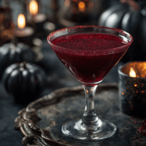 Snow White Poison Apple Cocktail – A Wickedly Good Drink That Tastes Like Magic 2 Snow White Poison Apple Cocktail with shimmer in a martini glass