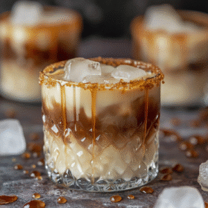 Salted Caramel White Russian: A Sweet Twist on a Classic Cocktail 2 Salted Caramel White Russian with caramel drizzle