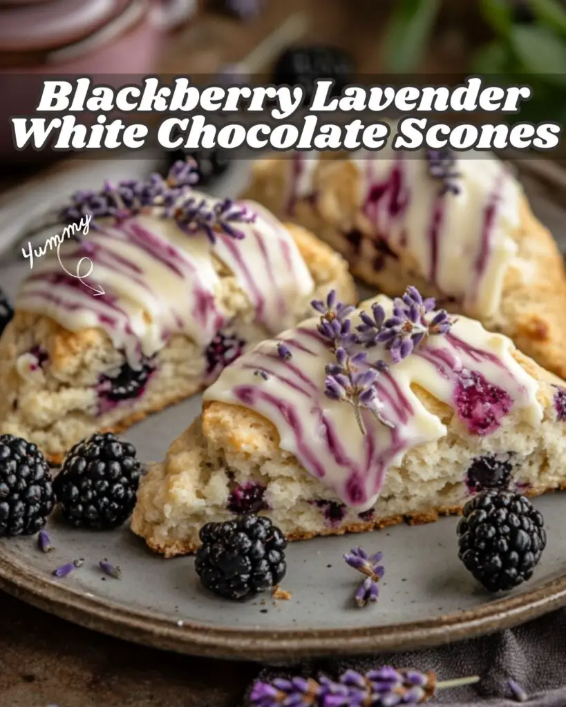 Blackberry Lavender White Chocolate Scones