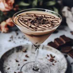 Chocolate Martini Magic: A Rich Twist on a Classic Cocktail 2 Chocolate martini with chocolate drizzle