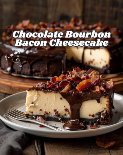 Chocolate Bourbon Bacon Cheesecake: A Decadent Delight