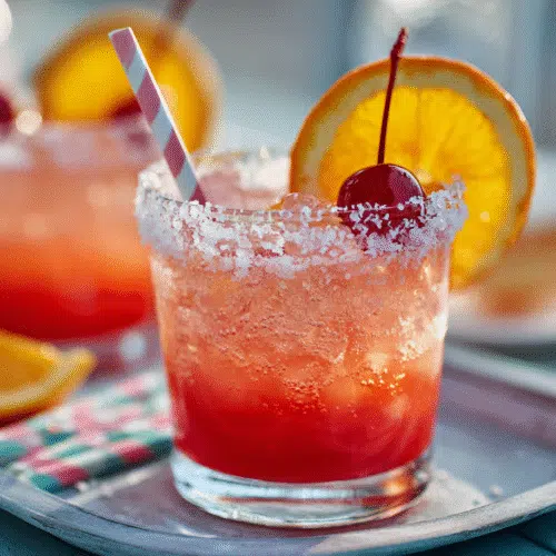 Rum Punch tropical glass
