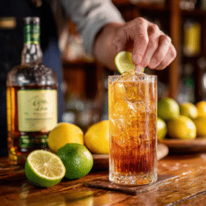 Bartender preparing Long Ireland Iced Tea