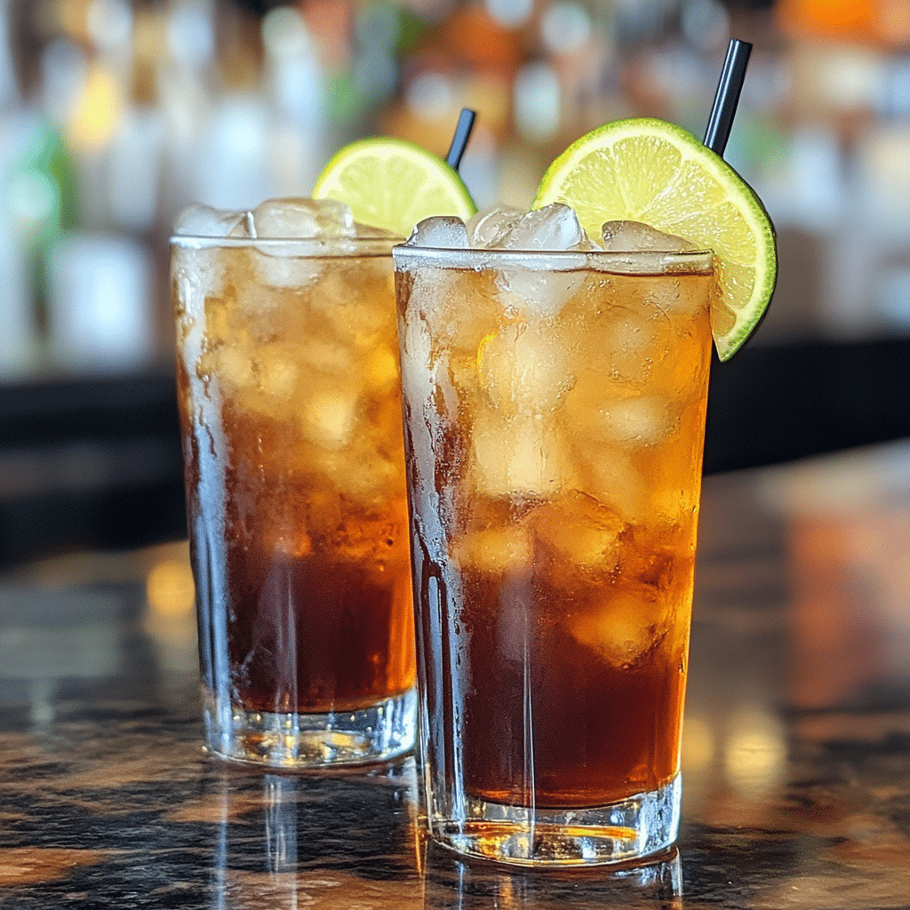 Long Ireland Iced Tea with lime on ice