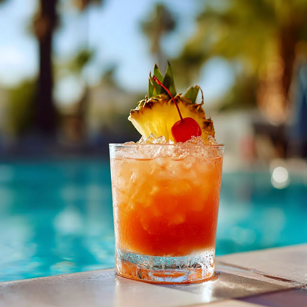 Rum Punch tropical glass