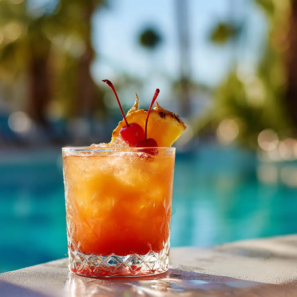 Rum Punch tropical glass