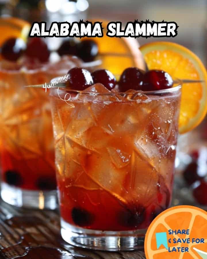 Try this delicious Alabama Slammer cocktail recipe! Ingredients: - 1 ounce amaretto - 1 ounce Southern Comfort full Recipe in the First c.o.m.m.e.n.t . Enjoy