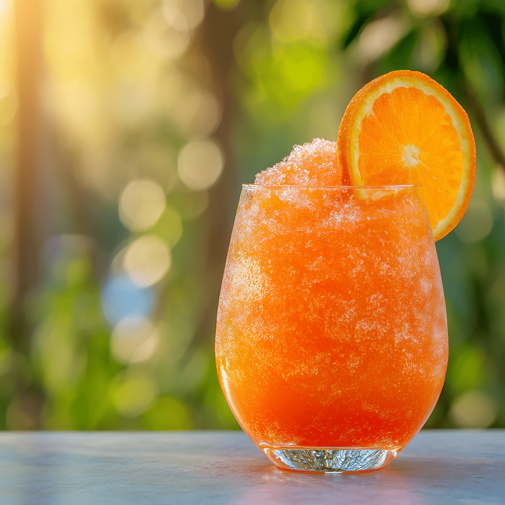 Aperol Spritz Slushie (Frozen): The Ultimate Summer Twist on a Classic 4 Aperol Spritz Slushie in a summer glass