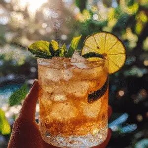 Gut-Healthy Kombucha Cocktails That Taste Amazing 2 Ginger kombucha vodka cocktail with lime in hand