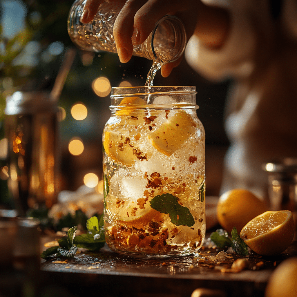 Mason Jar Cocktails: Rustic Charm Meets Real Function 5 Shaking mason jar cocktail with citrus and ice
