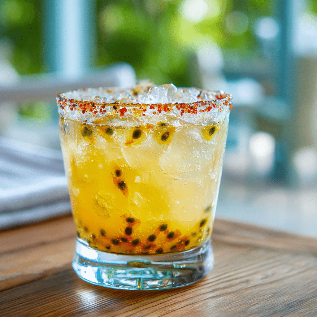 Passion Fruit Margarita: A Bright, Tropical Twist That Sings with Flavor 4 Serving passion fruit margarita in sugar-rimmed glass
