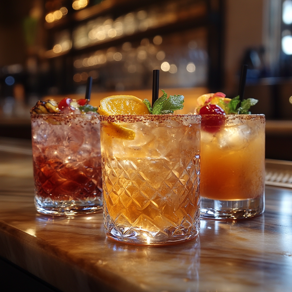 umami-cocktail-featured.jpg Umami cocktails with mushroom and nori in upscale bar setting